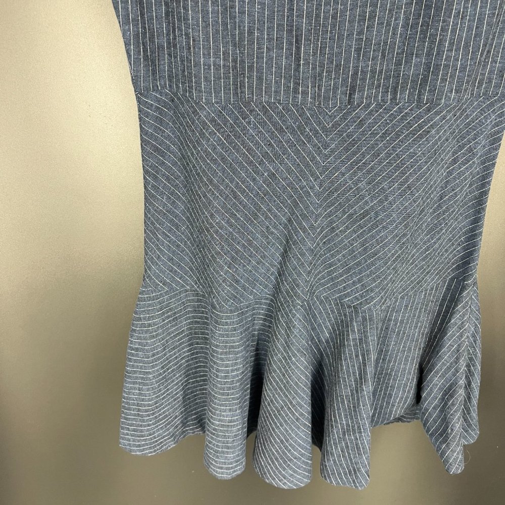 Banana Republic Blue Pinstripe Midi Dress - Picture 7 of 10